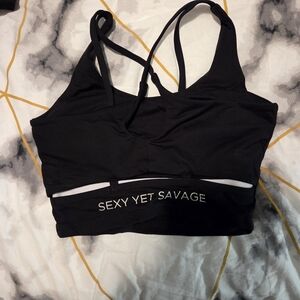 Black Sports Bra - Secy Yet Savage